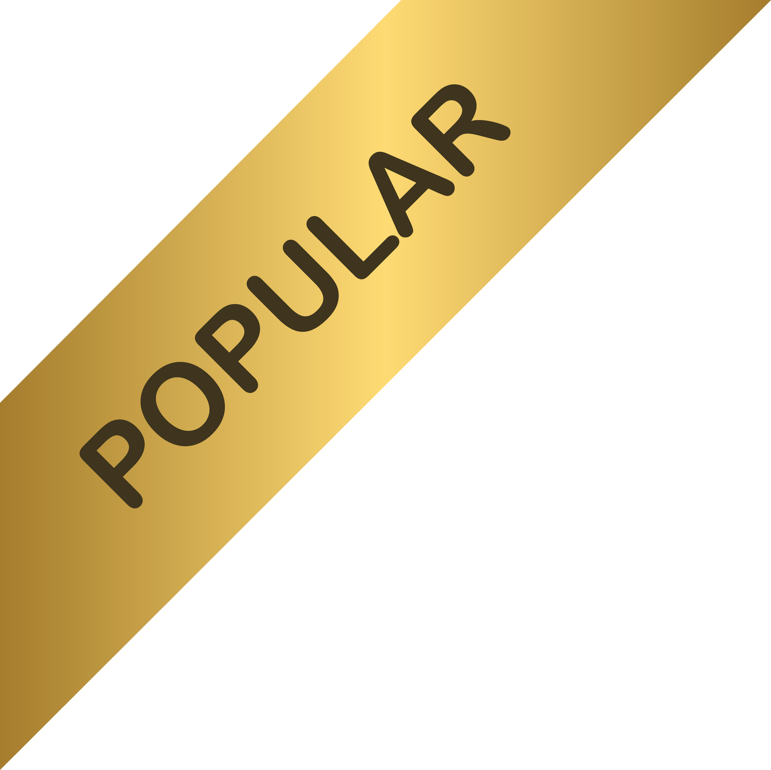 Popular ribbon corner tag icon